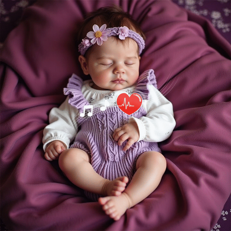 [New] 20" Silicone Vinyl Body Reborn Girl Doll Named Dazin with Brown Hair Rebornartdoll® RSAW-Rebornartdoll®