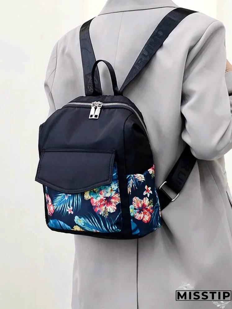 Large Floral Pattern Classic Backpack