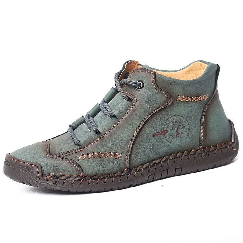 Fashion Men's Boots Men Ankle Boots Quality Leather Casual Shoes Breathable Men Boots Lace Up Comfortable Men's Work Boots 38-48