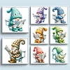 (Multi-Style) Goblin Goes To Toilet-18CT Stamped Cross Stitch 25*25cm/9.84*9.84in