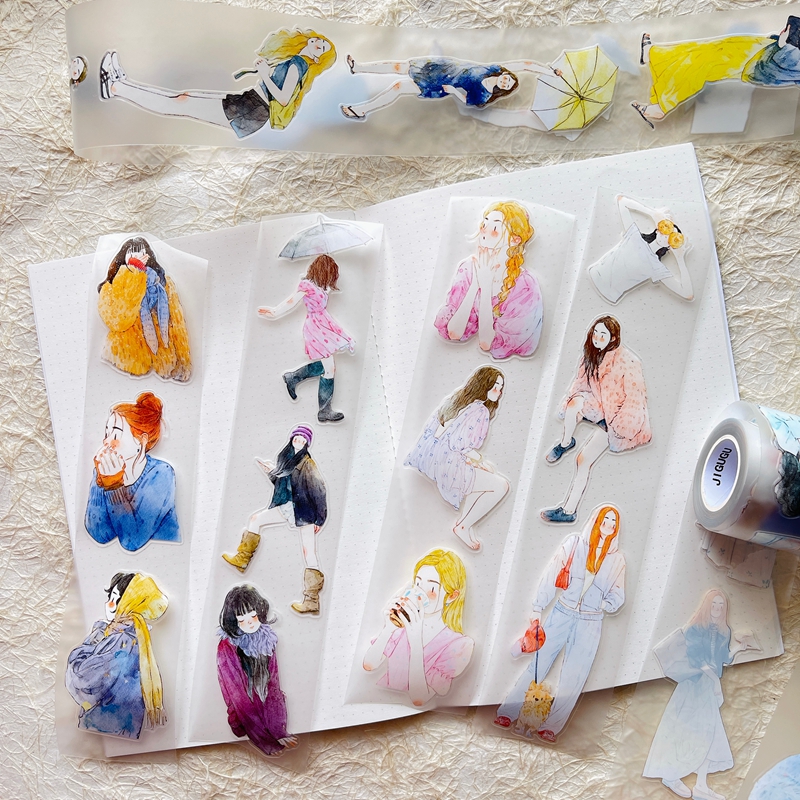 PET 테이프 - 50mm*10m 귀여운 소녀 캐릭터