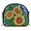 DIY sunflower shaped diamond painting one-shoulder chain lady bag