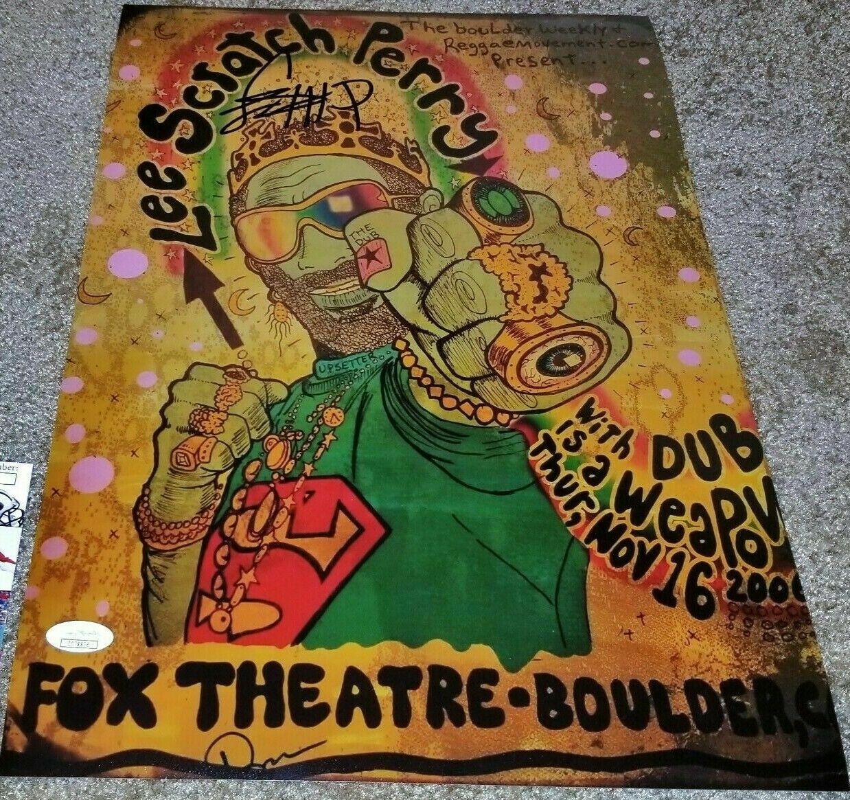 Lee Scratch Perry SIGNED JSA COA 12x18 Photo Poster painting POSTER Bob Marley & the Wailers