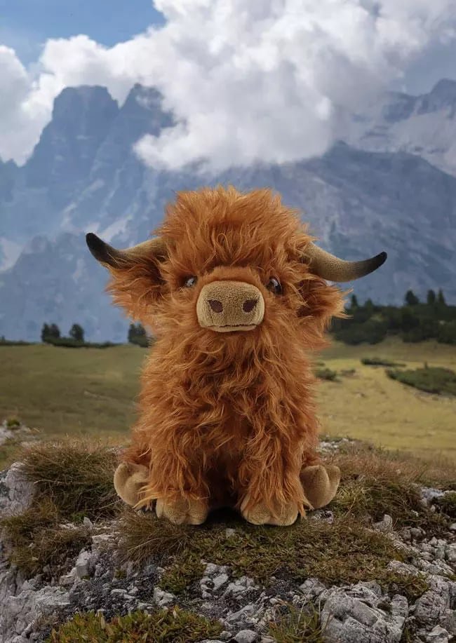 Chartheck Eco-Friendly Scottish Highland Cow Soft Plush Toy
