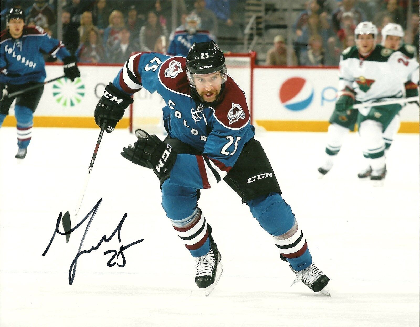 MAX MAXIME TALBOT HAND SIGNED COLORADO AVALANCHE 8X10 Photo Poster painting W/COA