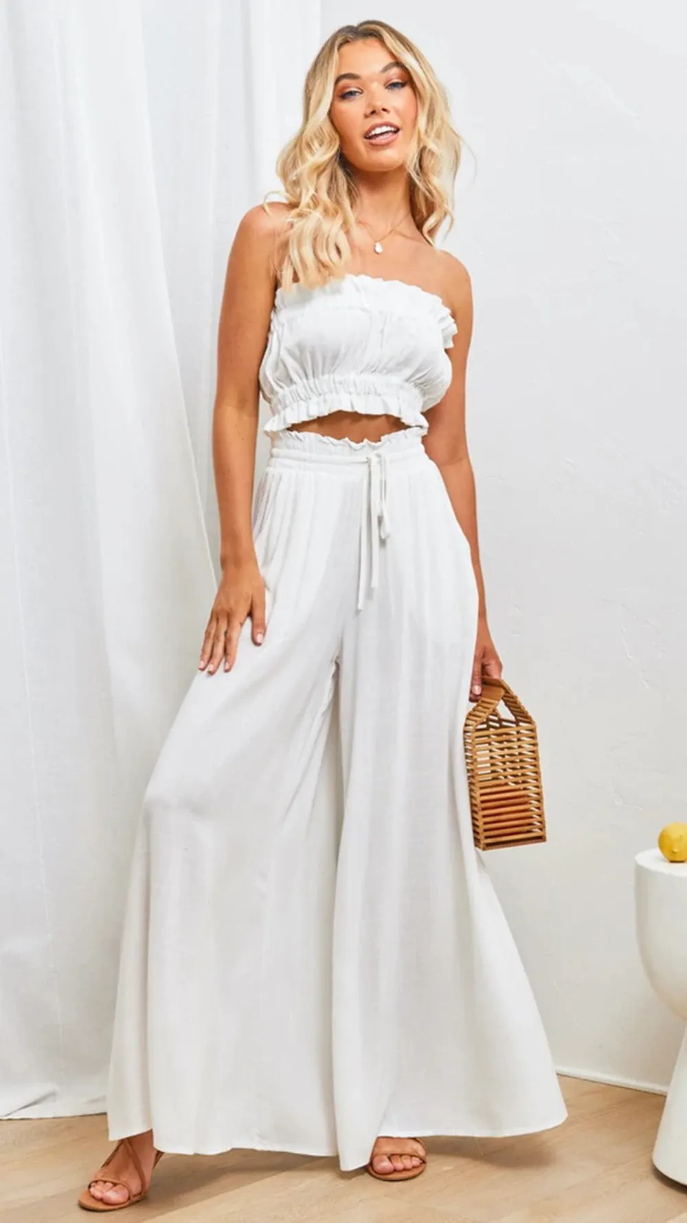 Brownm High Waist Wide Leg Loose Fashionable Women's Trousers