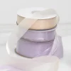 Soft Purple Pink Beige Gauze 2.5cm x 9m Bouquet Gift Wrapping Ribbon