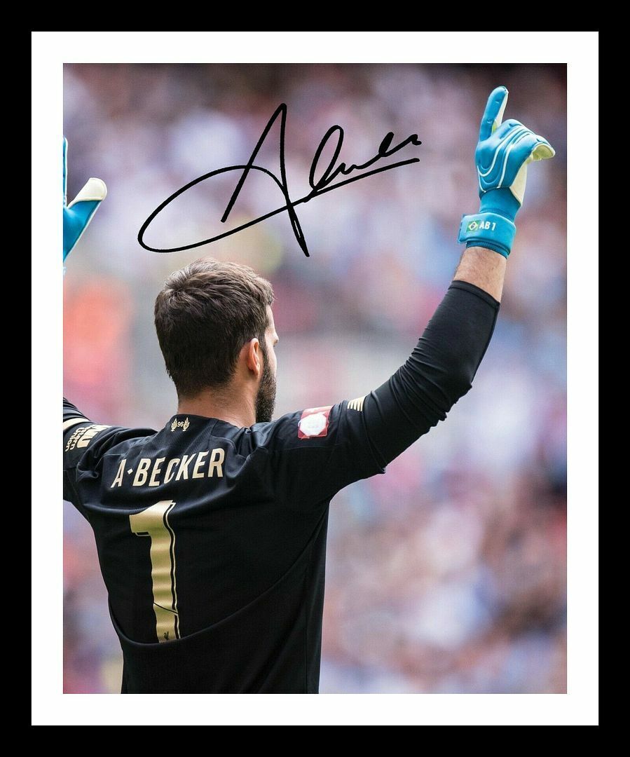 Alisson Becker - Liverpool Autograph Signed & Framed Photo Poster painting 3