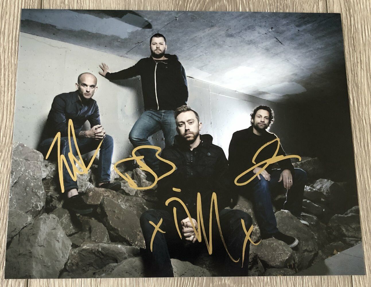 RISE AGAINST BAND SIGNED AUTOGRAPH 8x10 Photo Poster painting C TIM MCILRATH +3 w/EXACT PROOF