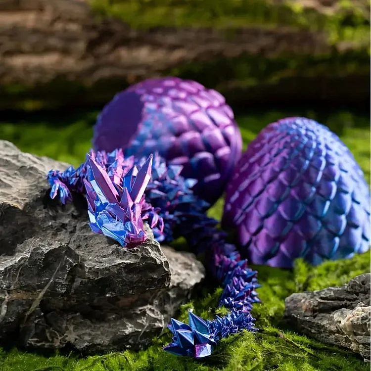 🐉3D-Printed Articulated Crystal Dragon - tree - Codlins