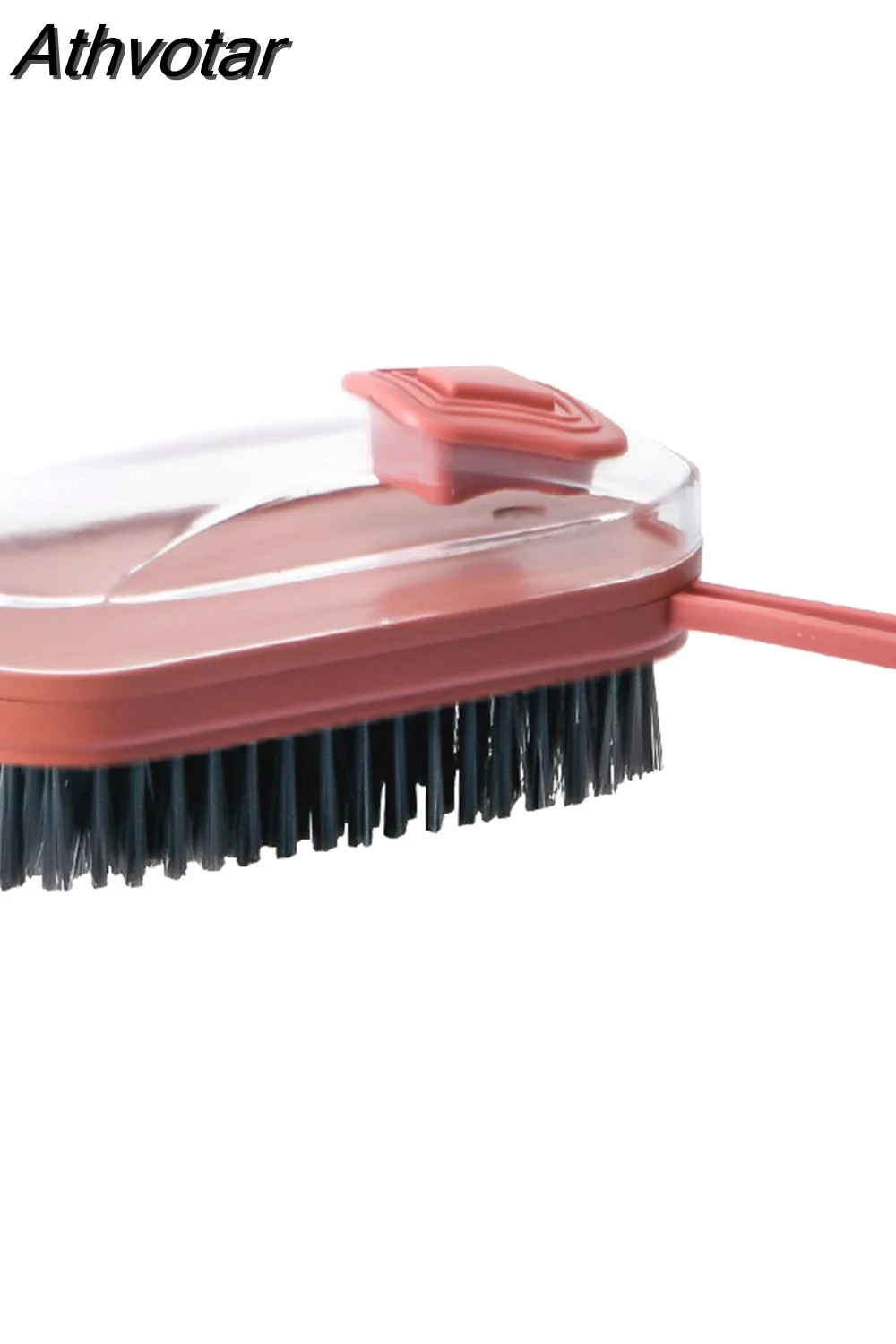 Athvotar Cleaning Brush Portable Plastic Clothes Shoes Laundry Brush Soap Dispenser Dishwashing Soft Brushes Cleaning Tools