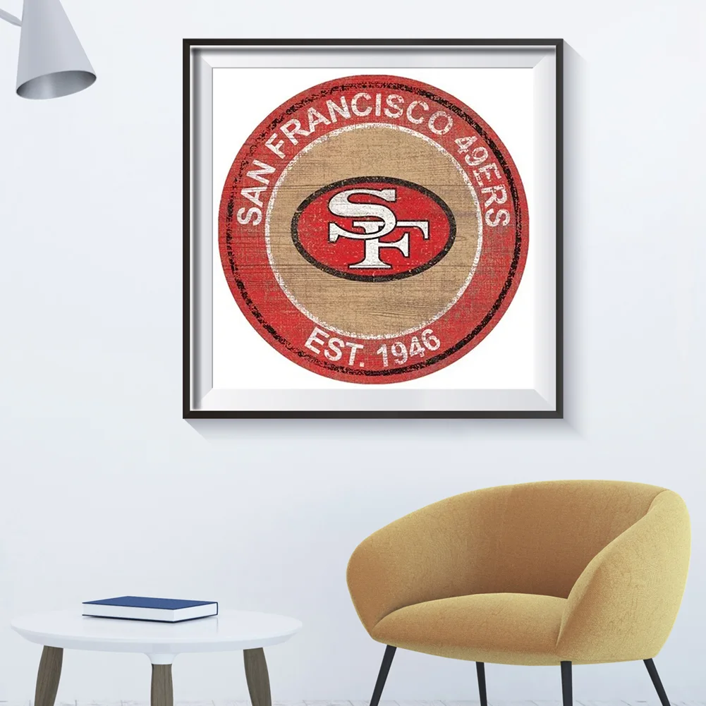 Diamond Painting - Full Round Drill - San Francisco 49ers Football Team(30*30cm)