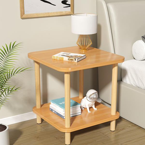 Double Deck Simple Bedroom Bedside Table