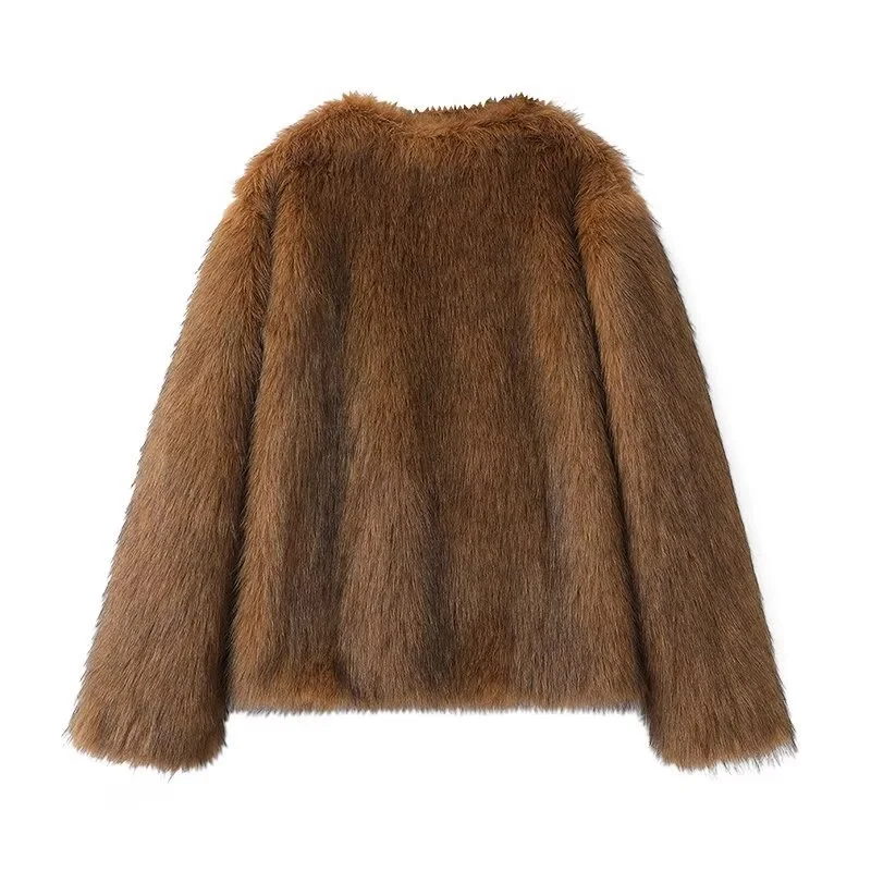 Nigikala Nigikala Design Elegant Autumn And Winter New Imitation Fur Coat