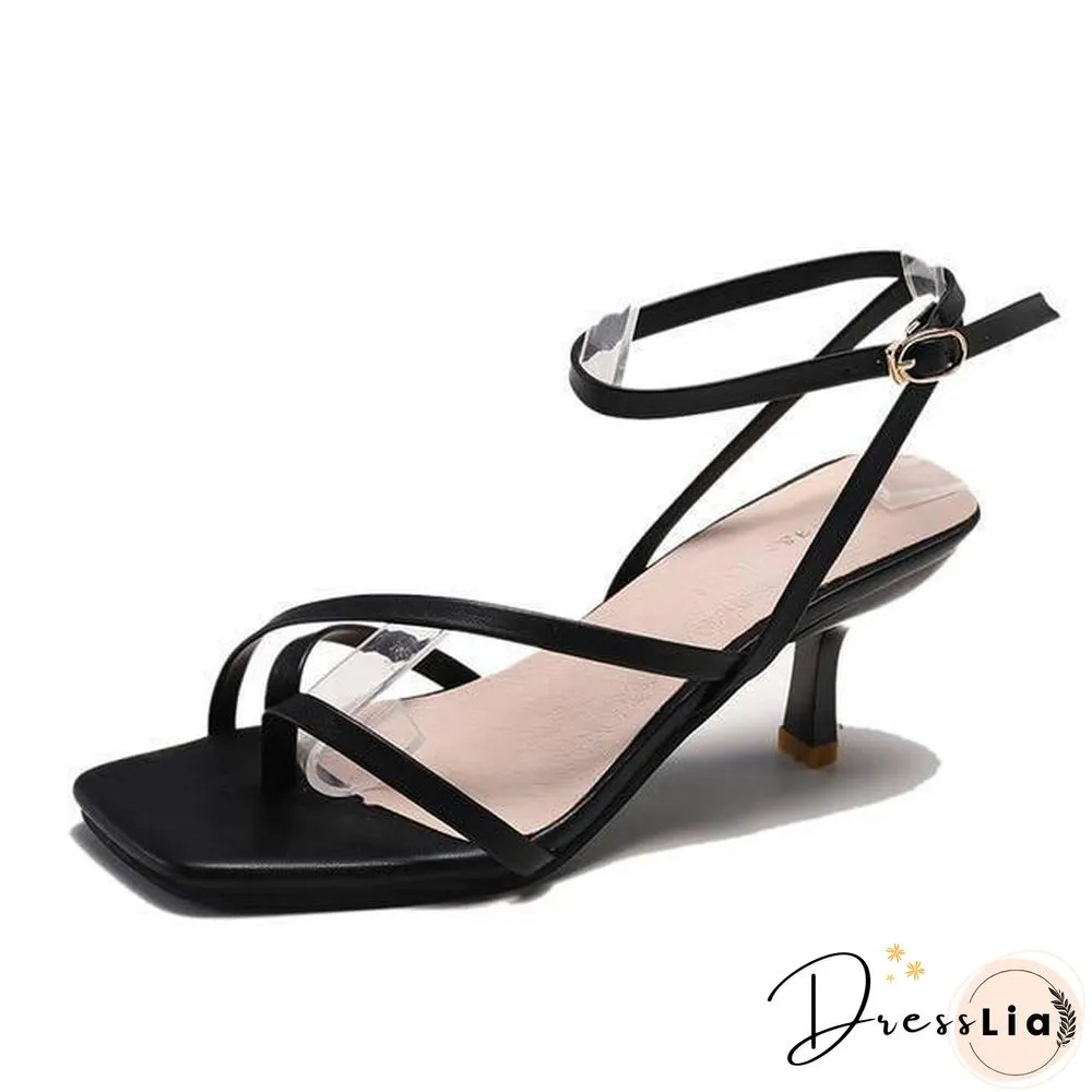 Women Pumps Summer Stiletto Ankle Strap Shoes Rome Sandals Woman Sexy Open Toe Party Sandals Fashion High Heel Ladies Shoes