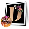 Diamond Painting-DIY Full Round Drill Letter D