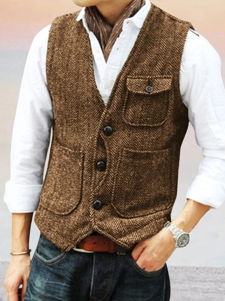 Vintage Texture Suit Vest QueenFunky