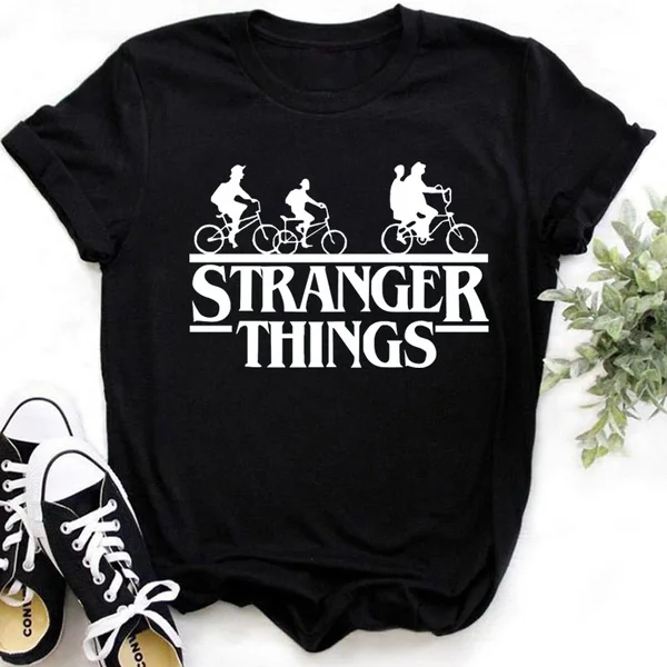 Hot Stranger Things Print T-Shirt Summer Casual Short Sleeve T Shirt Women Men Stranger Things Shirts