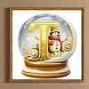 Diamond Painting-DIY Full Round Drill Ball Letter T（50x50cm）