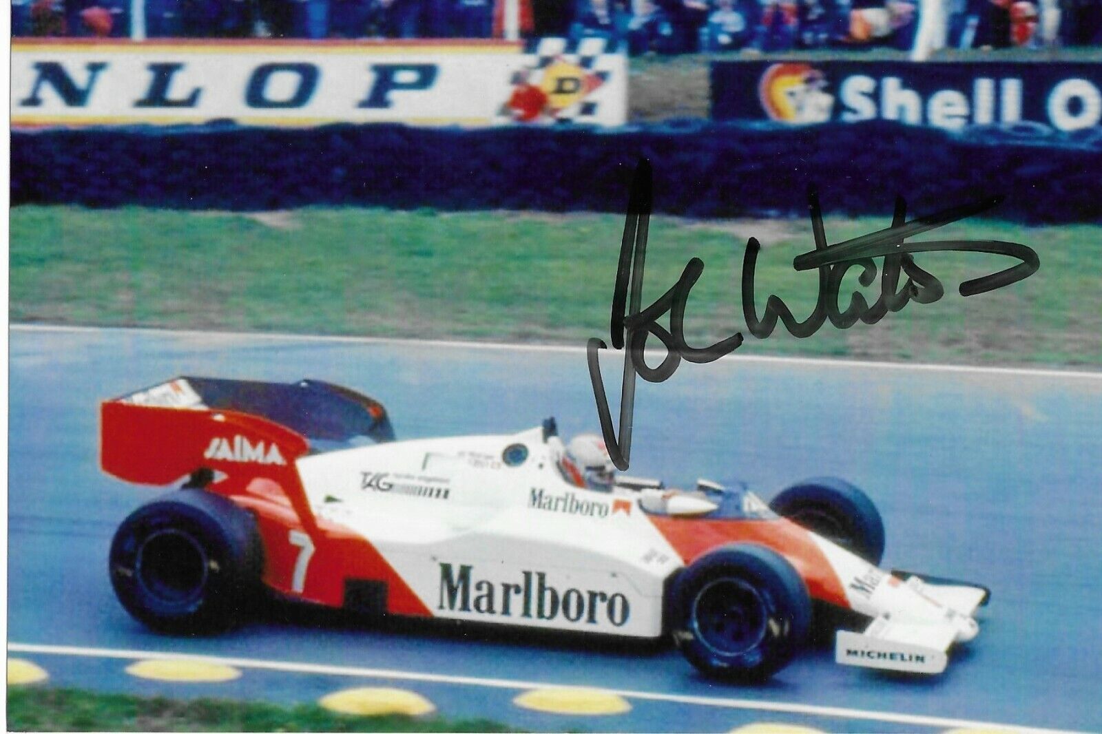 JOHN WATSON SIGNED 4X6* Photo Poster painting FORMULA ONE F1 (FORMEL 1 AUTOGRAPH)