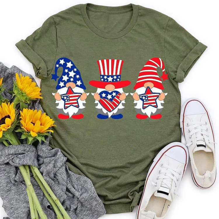 4th of July Gnomes T-Shirt Tee --Annaletters