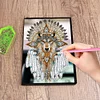 Indian Wolf Special Shaped A5 5D DIY Diamond Art Painting Notebook Kit