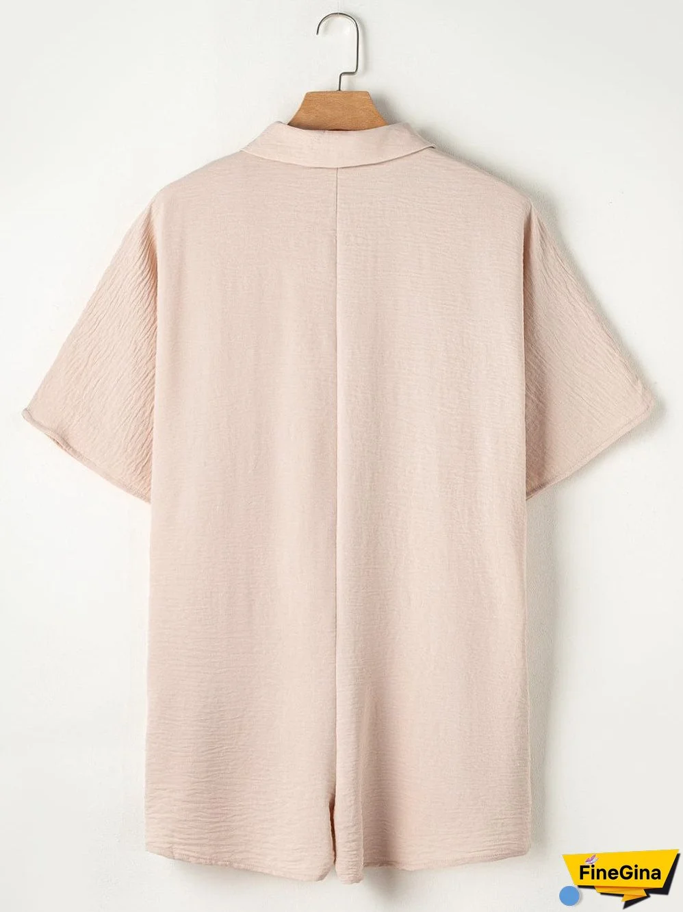 Plus Size Button-Down Jumpsuit