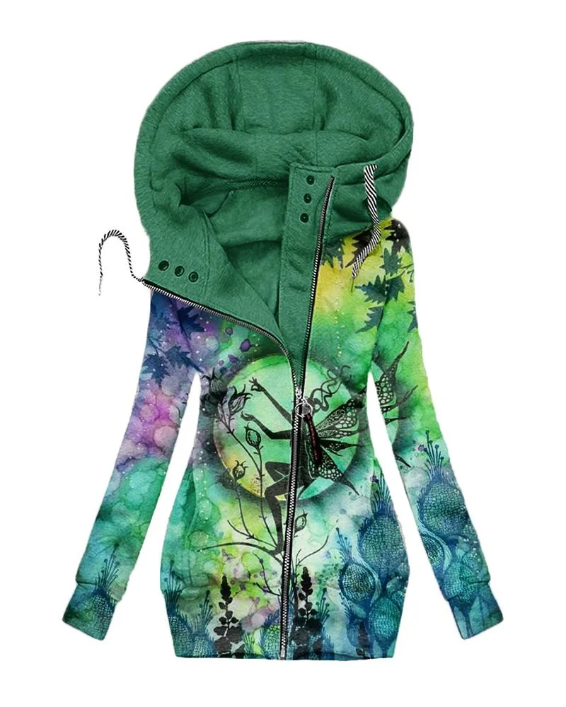 Women's Hooded Sweat printed Jacket13