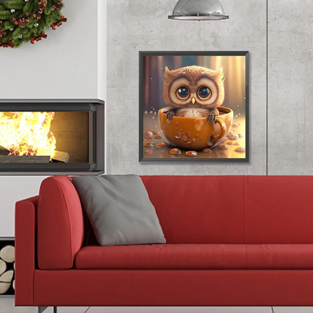 Diamond Painting - Full Round Drill - Owl(Canvas|30*30cm)