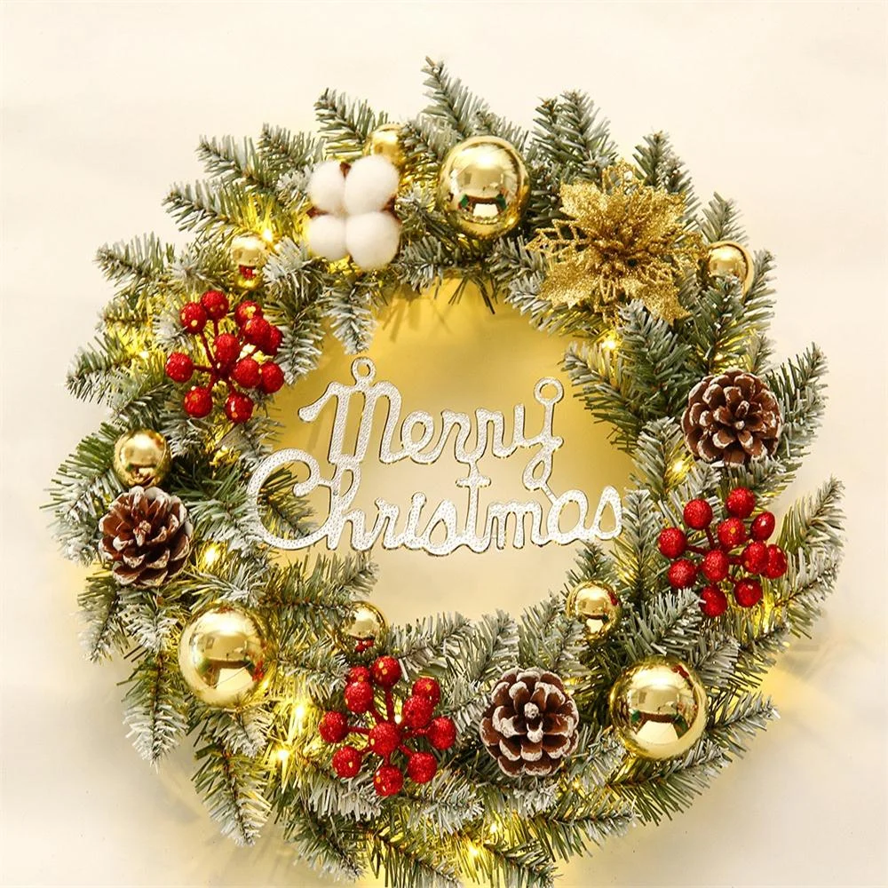 New Christmas pine branch pine cone cane scenery garland