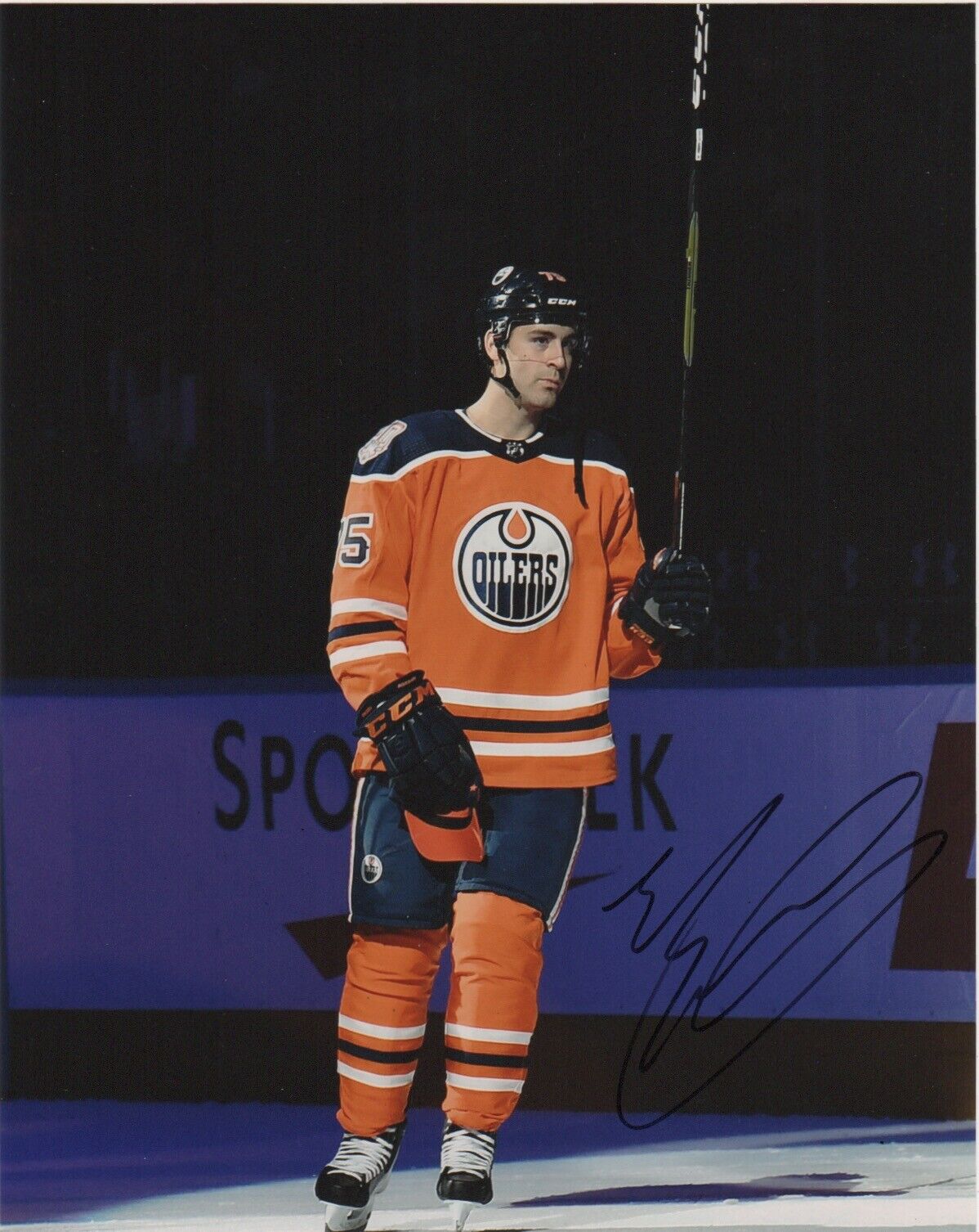 Edmonton Oilers Evan Bouchard Autographed Signed 8x10 NHL Photo Poster painting COA #7