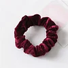 10PCS Plain Color Velvet Hair Band Scrunchies