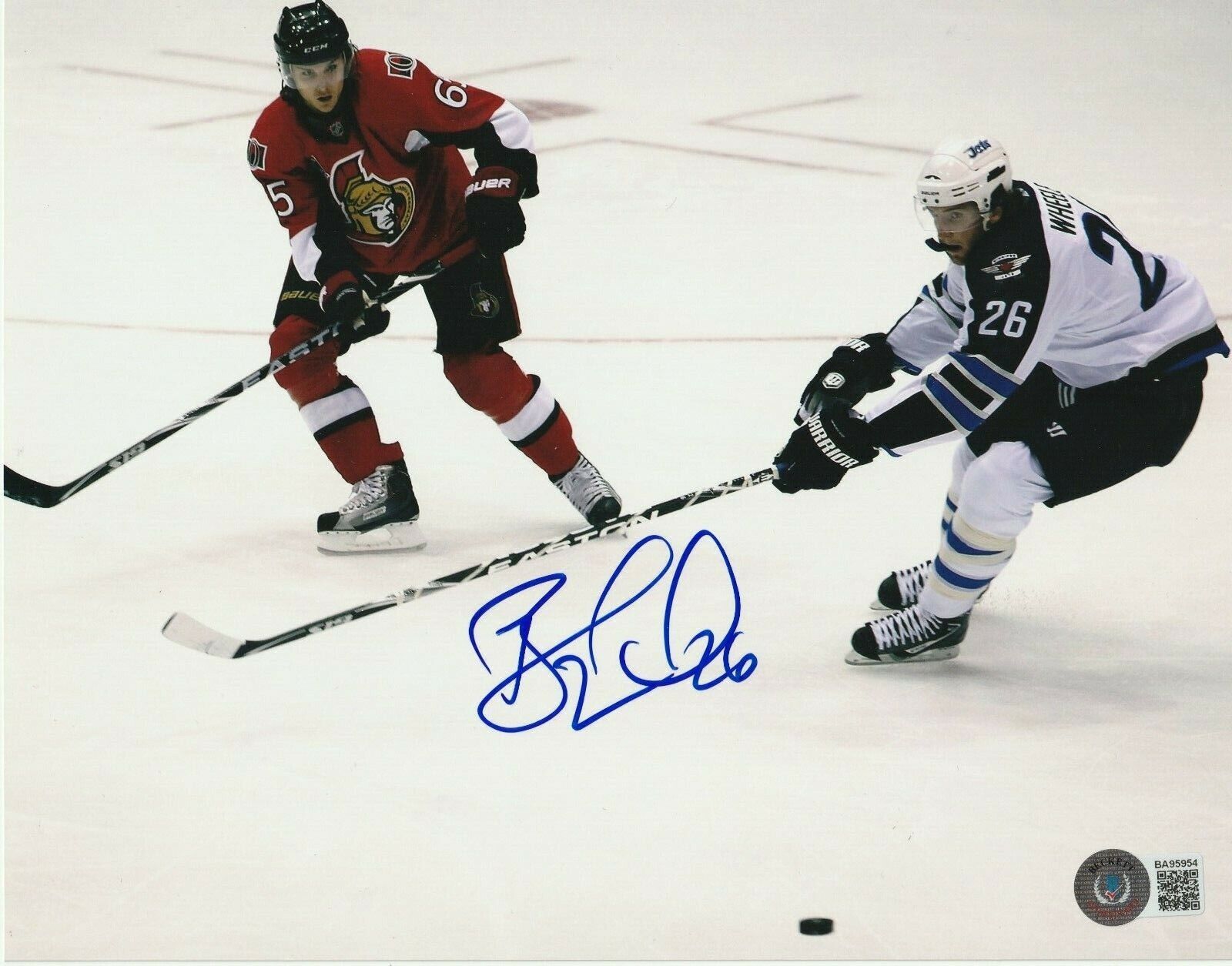 BLAKE WHEELER Signed Winnipeg JETS 8x10 Photo Poster painting w/ Beckett COA (BAS)