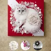 (Pre-Framed)Diamond Painting-DIY Crystal Rhinestone Cute Cat(25x25cm)