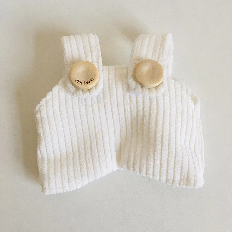 17cm Vinyl Plush Doll Clothes Pull Cloth Pendant T-shirt Button Suspender Pants Clothing Accessories Blind Box Doll Clothes