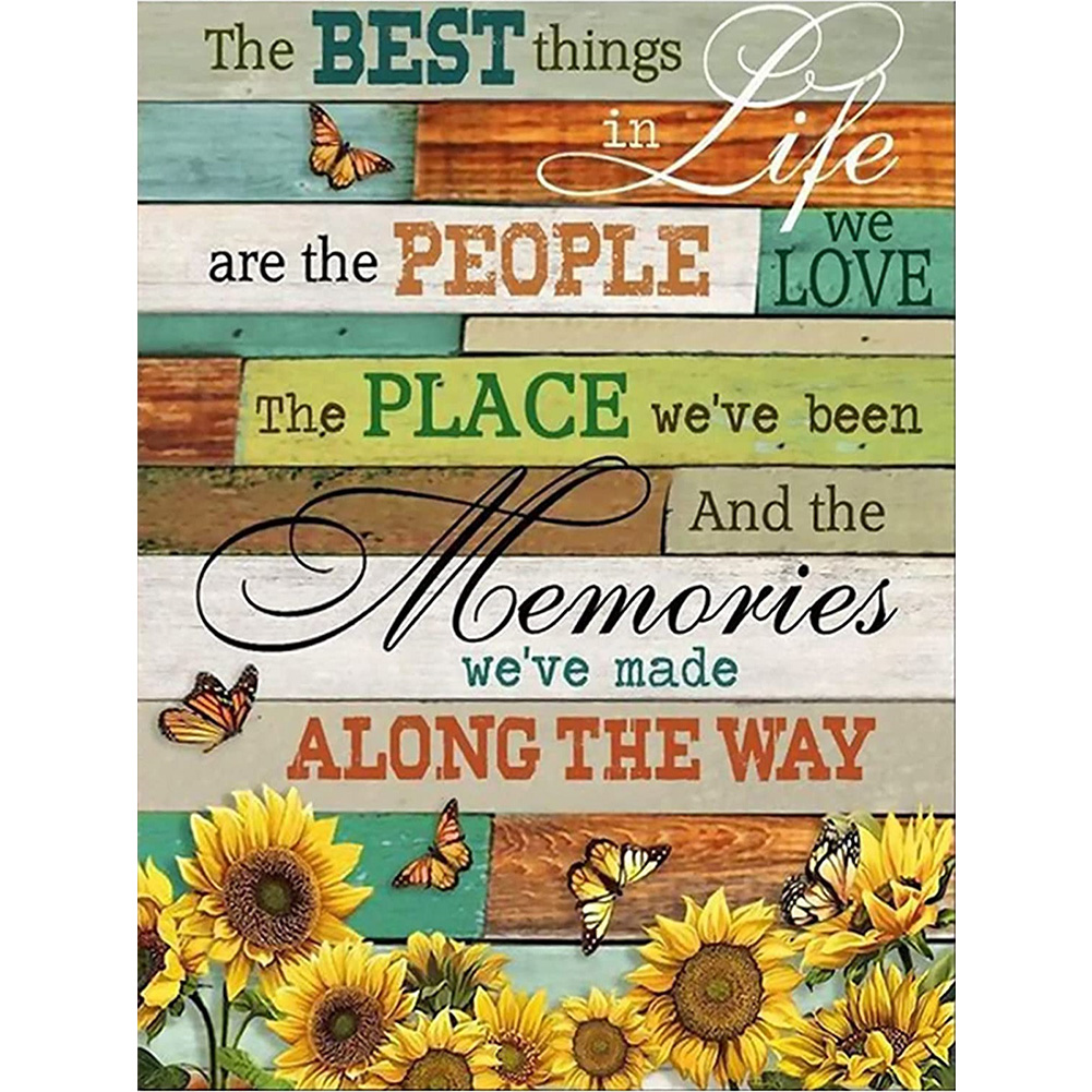 

Sunflower Letter - Round/Square Drill Diamond Painting - 40*50CM, Round diamond 40*50cm, 501 Original