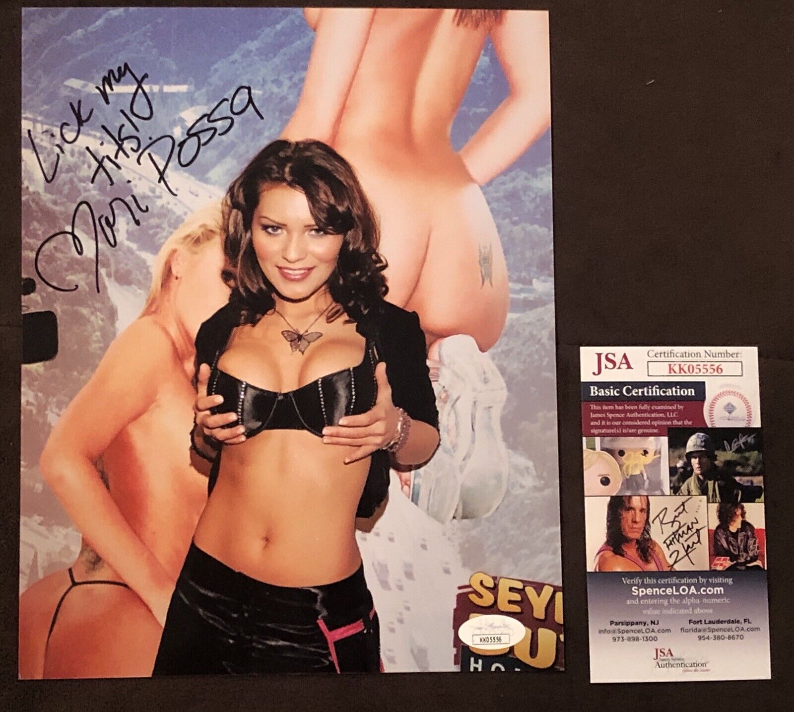 Mari Possa Adult STAR SIGNED 8X10 Photo Poster painting AUTOGRAPH Sexy AVN Penthouse JSA Rare