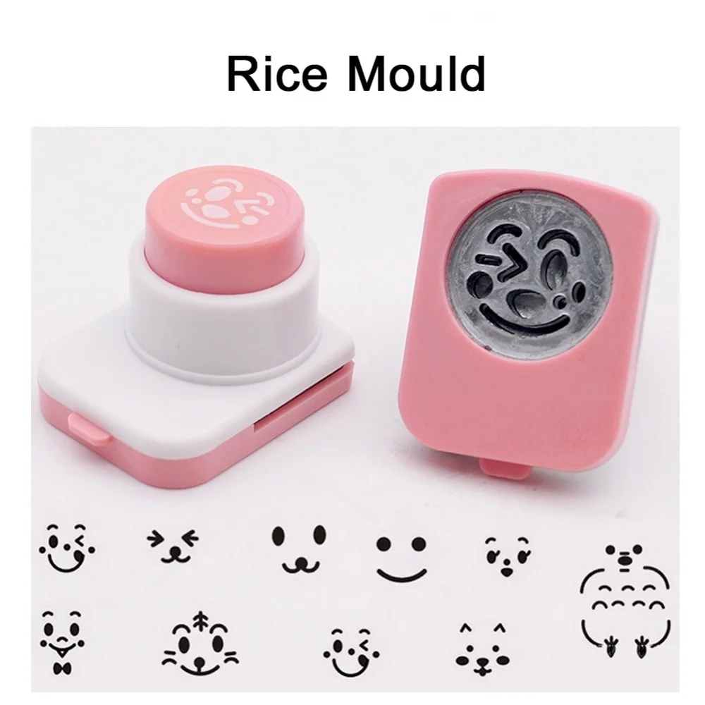 Athvotar Tools Cartoon Rice Ball Molds DIY Smiling Face Shape Sushi Maker Mould Seaweed Cutter Rice Ball Kitchen Bento Decoration