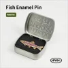Creative Outdoor Fish Enamel Brooch, Cartoon Metal Badge