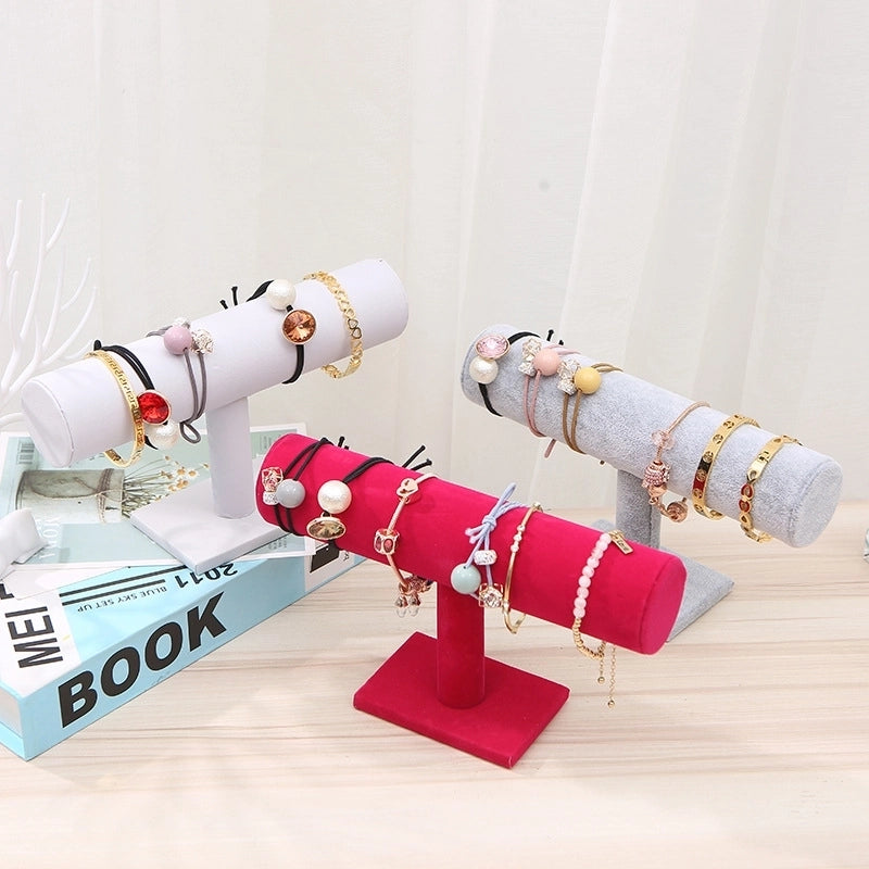 Single-layer Flannel Bracelet Rack Jewelry Display Rack Watch Display Rack Bracelet Headdress Flower Headband Jewelry Shop Shelf Table