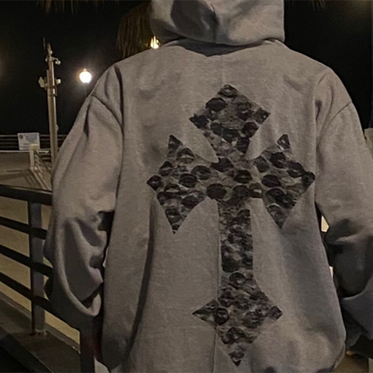 Kiss Cross Graphic Print Pullover Hoodie