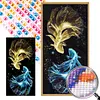 2 pi&egrave;ces double koi bricolage partiel AB full round drill diamond kit d&rsquo;art d&eacute;coration int&eacute;rieure 80x40cm
