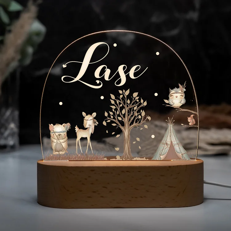 Custom Animal Children Night Light-Personalized Color-Changing Elephant Night Light with LED Lighting Warm Light for Kids