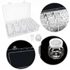 9Psc Pumpkin +24Pcs Round Bottles Diamond Painting Containers Multi Purpose Portable Plastic Case Box with Stickers & Compartments Arts Crafts Storage Bottle for Hardware Rhinestone (9-24pcs)