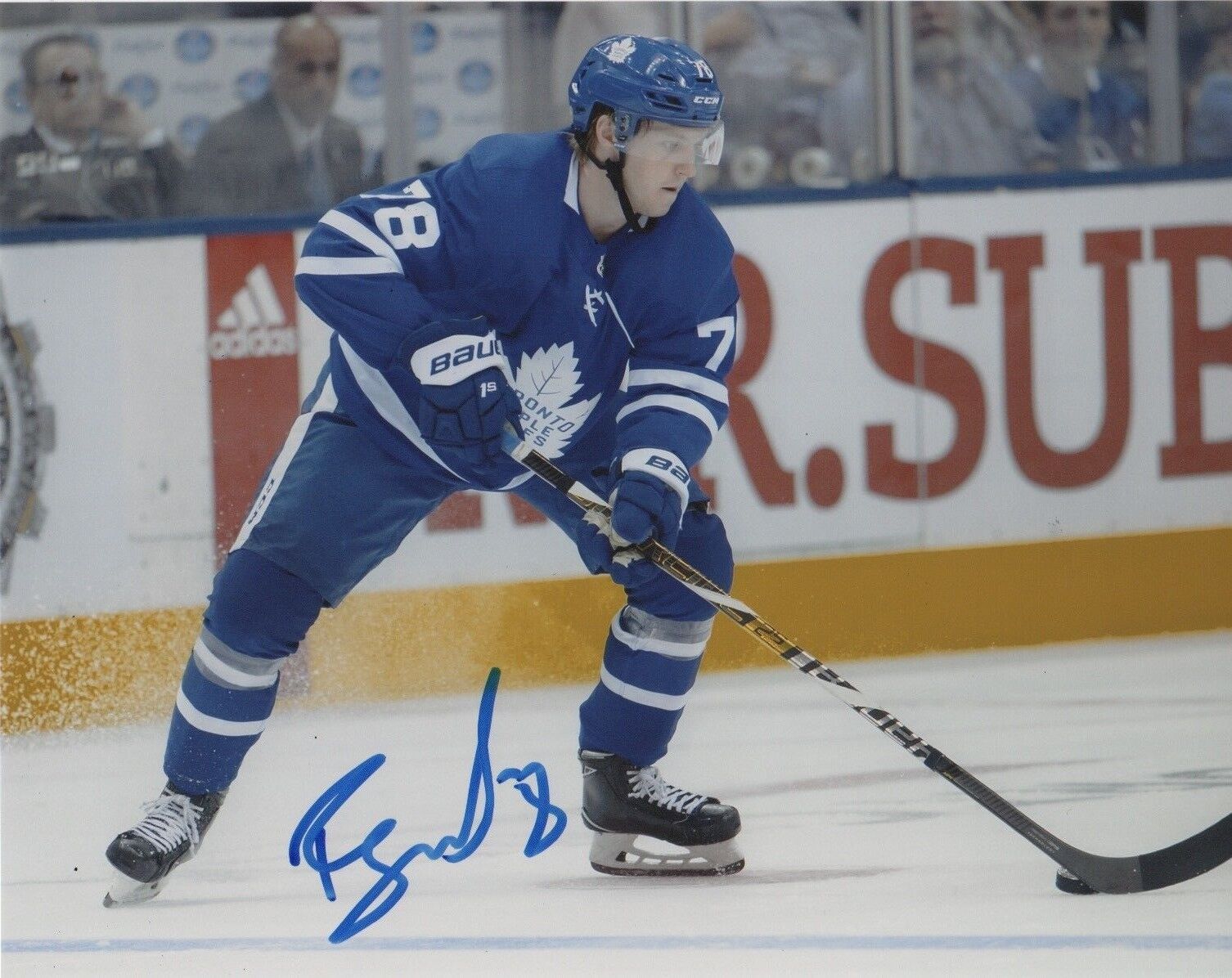 Toronto Maple Leafs Rasmus Sandin Signed Autographed 8x10 NHL Photo Poster painting COA