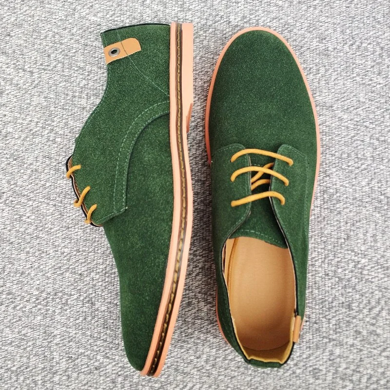 2020 Spring Suede Leather Men Shoes Oxford Casual Shoes Classic Sneakers Comfortable Footwear Dress Shoes Large Size Flats