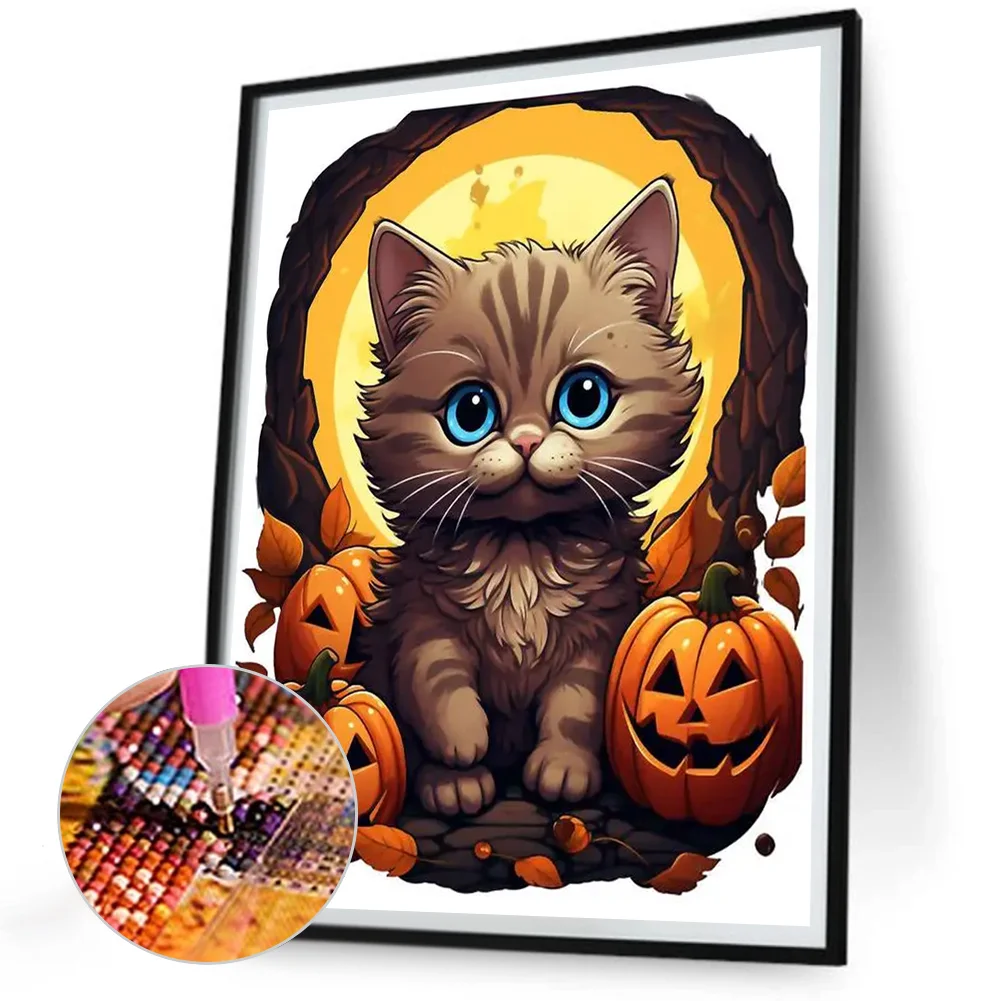 Full Round Diamond Painting 30*40cm - Cat