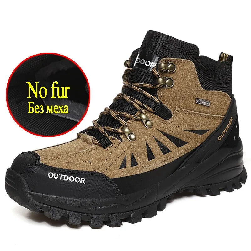 Brand Men's Winter Boots Plush Warm Men's Snow Boots Outdoor Comfortable Men's Designer Sneakers Fashion Men's Platform Shoes