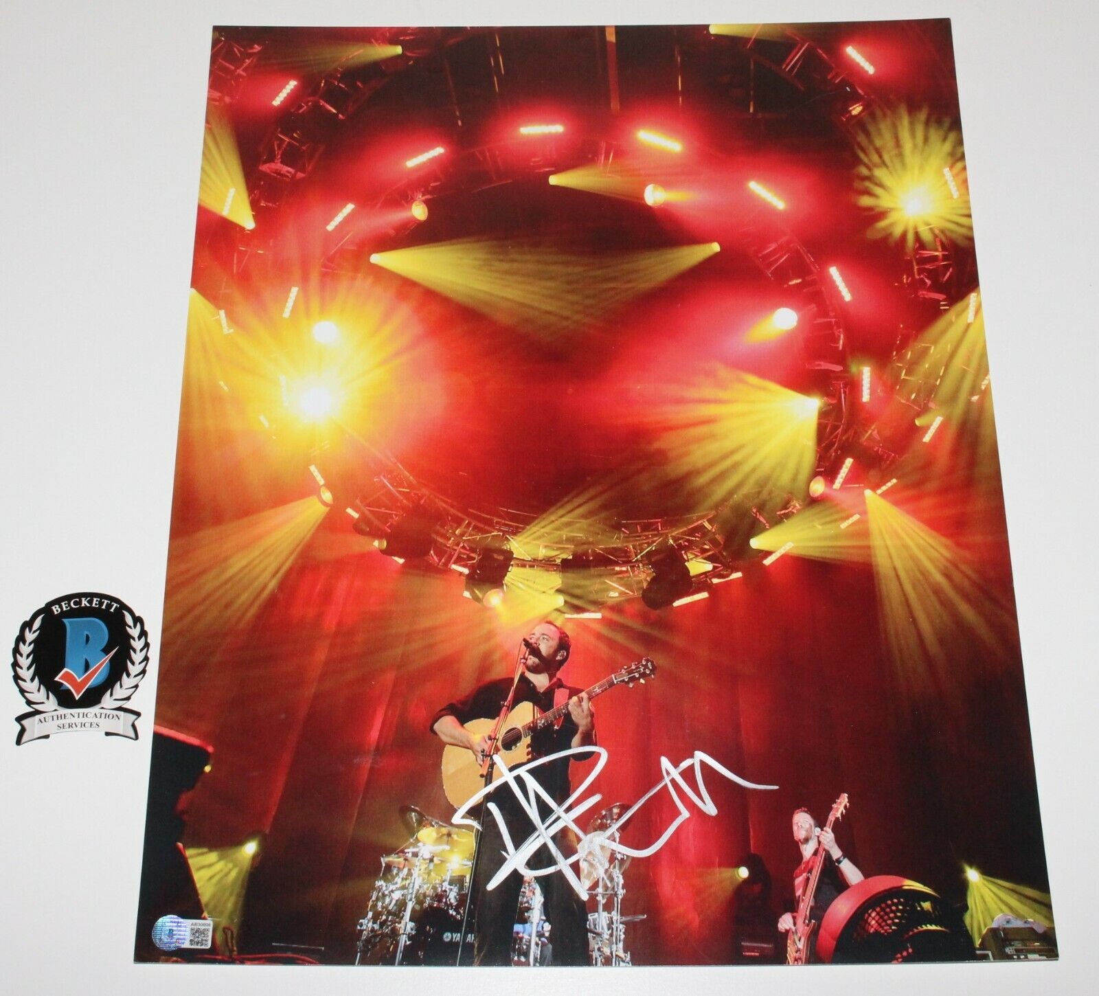 DAVE MATTHEWS SIGNED 16x20 Photo Poster painting BECKETT COA BAS LIVE SHOW TOUR POSTER CRASH