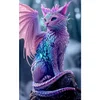 Diamond Painting-DIY Full Round Drill Cat Dragon（30*50CM)